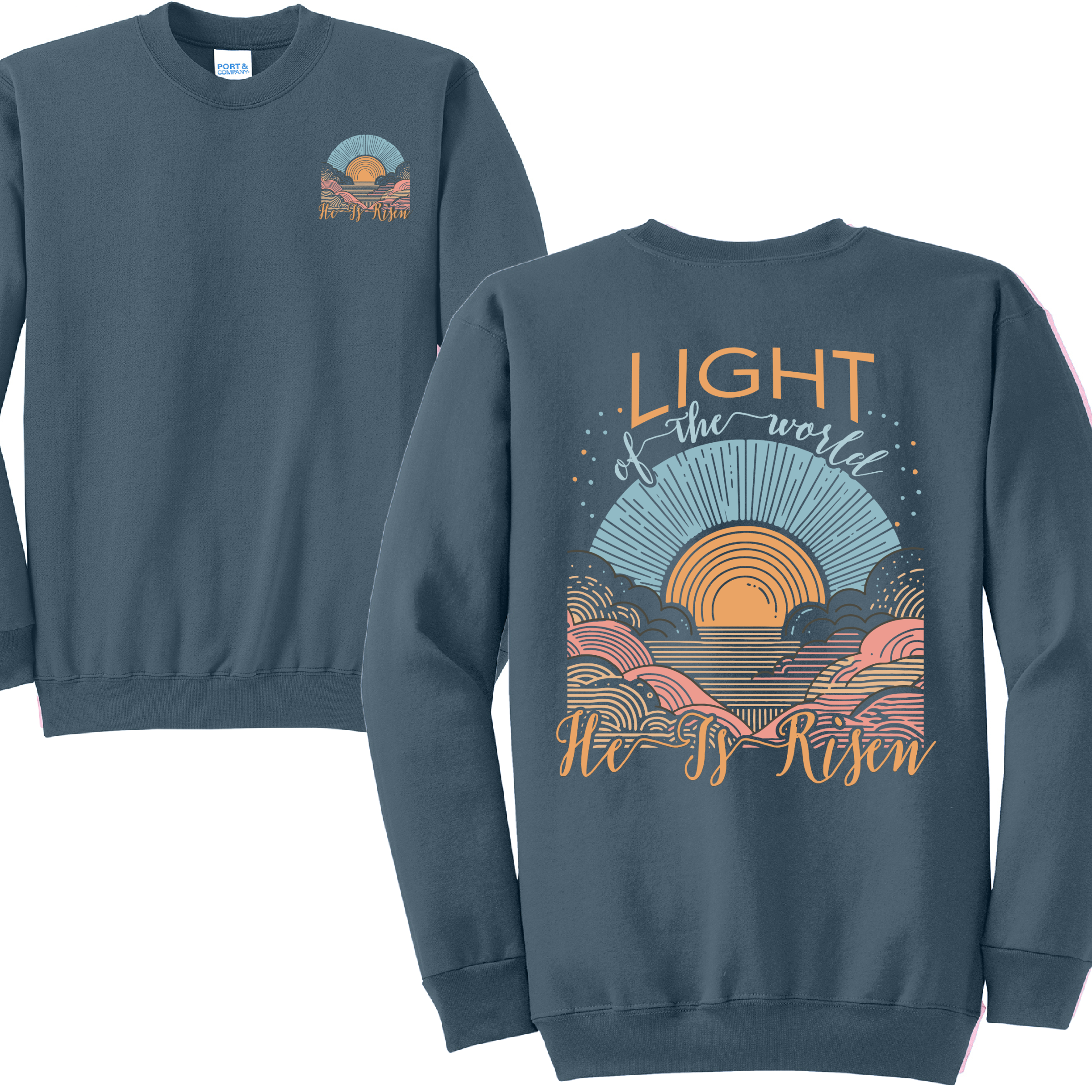 BE THE LIGHT 2 - Port & Co™ Core Fleece Pullover Crew Neck Sweatshirt