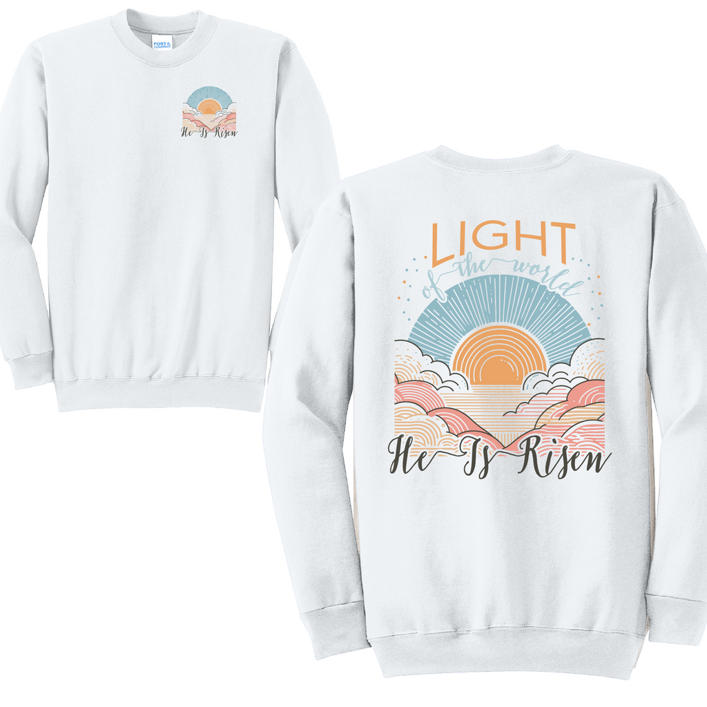 BE THE LIGHT 2 - Port & Co™ Core Fleece Pullover Crew Neck Sweatshirt
