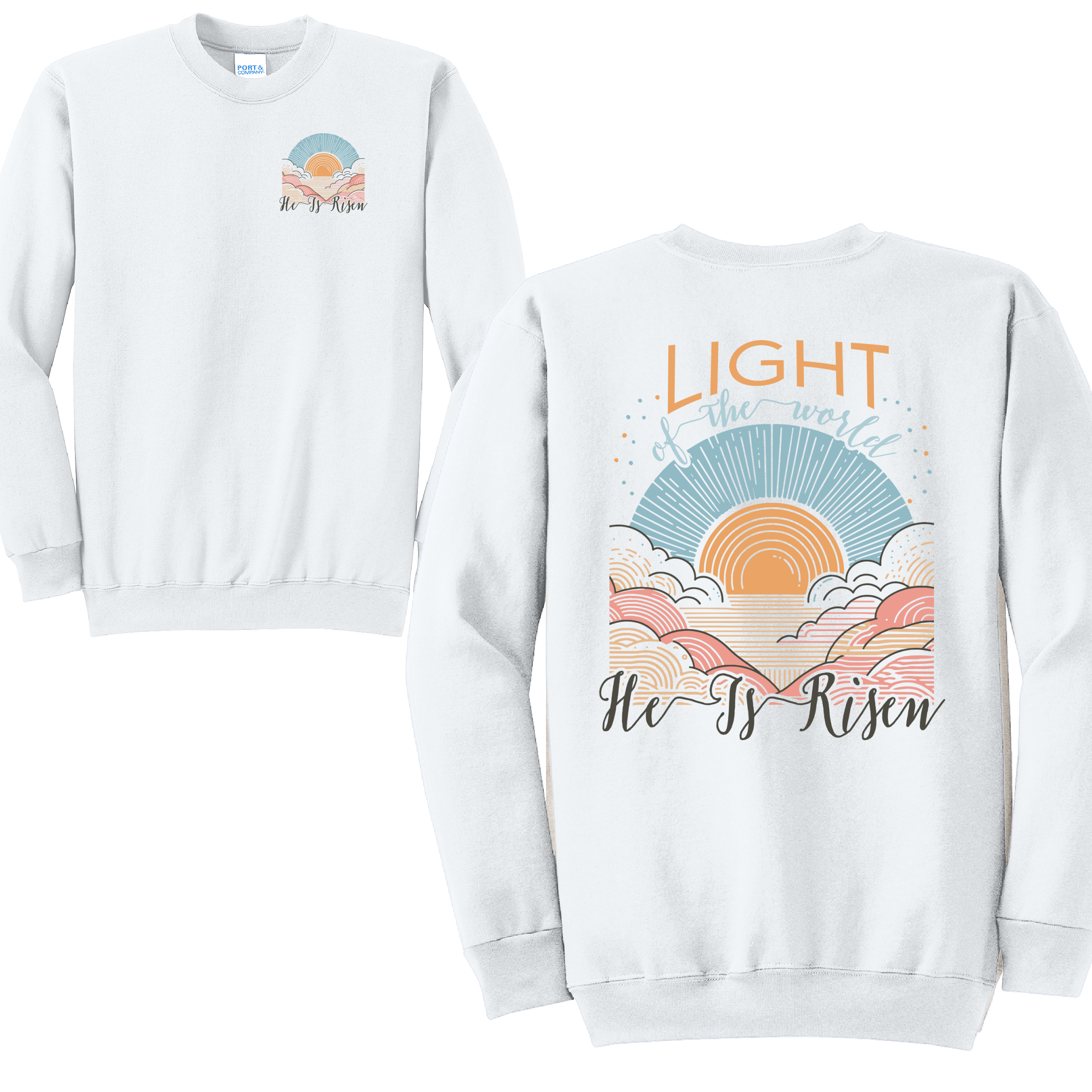 BE THE LIGHT 2 - Port & Co™ Core Fleece Pullover Crew Neck Sweatshirt