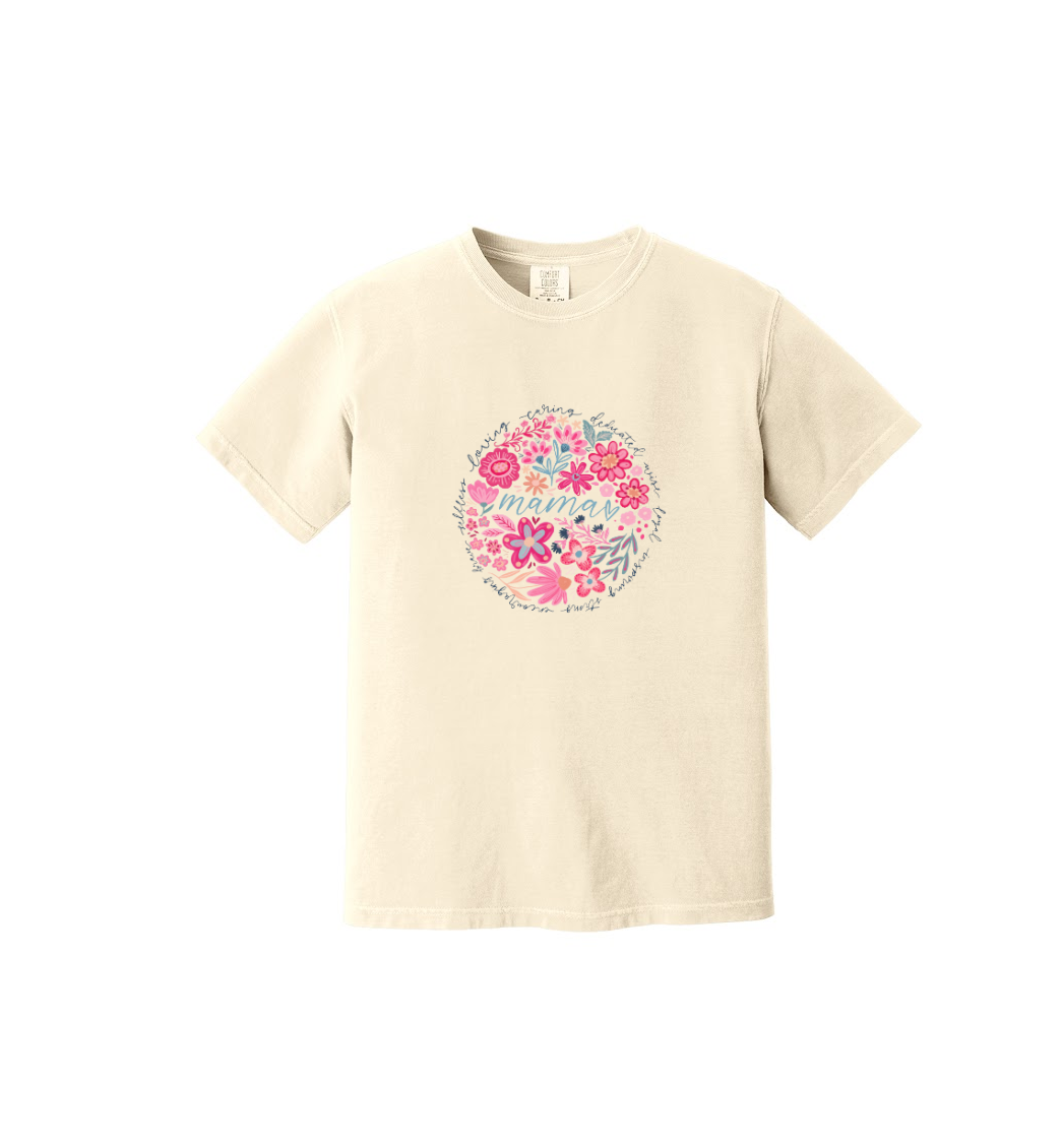 MAMA FLORAL - Comfort Colors® Heavyweight Ring Spun Tee 1717