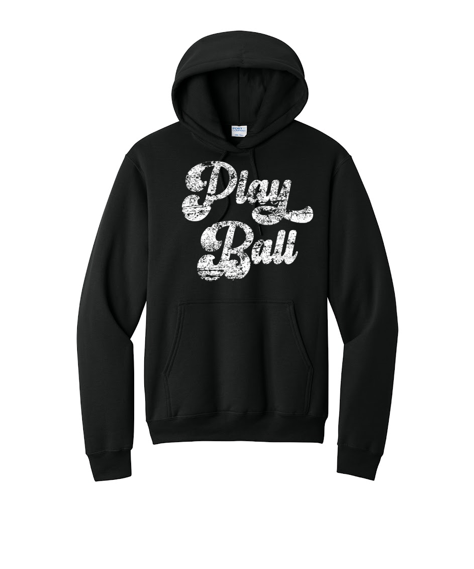 Play Ball - Port & Co™ Core Fleece Pullover HOODED Sweatshirt