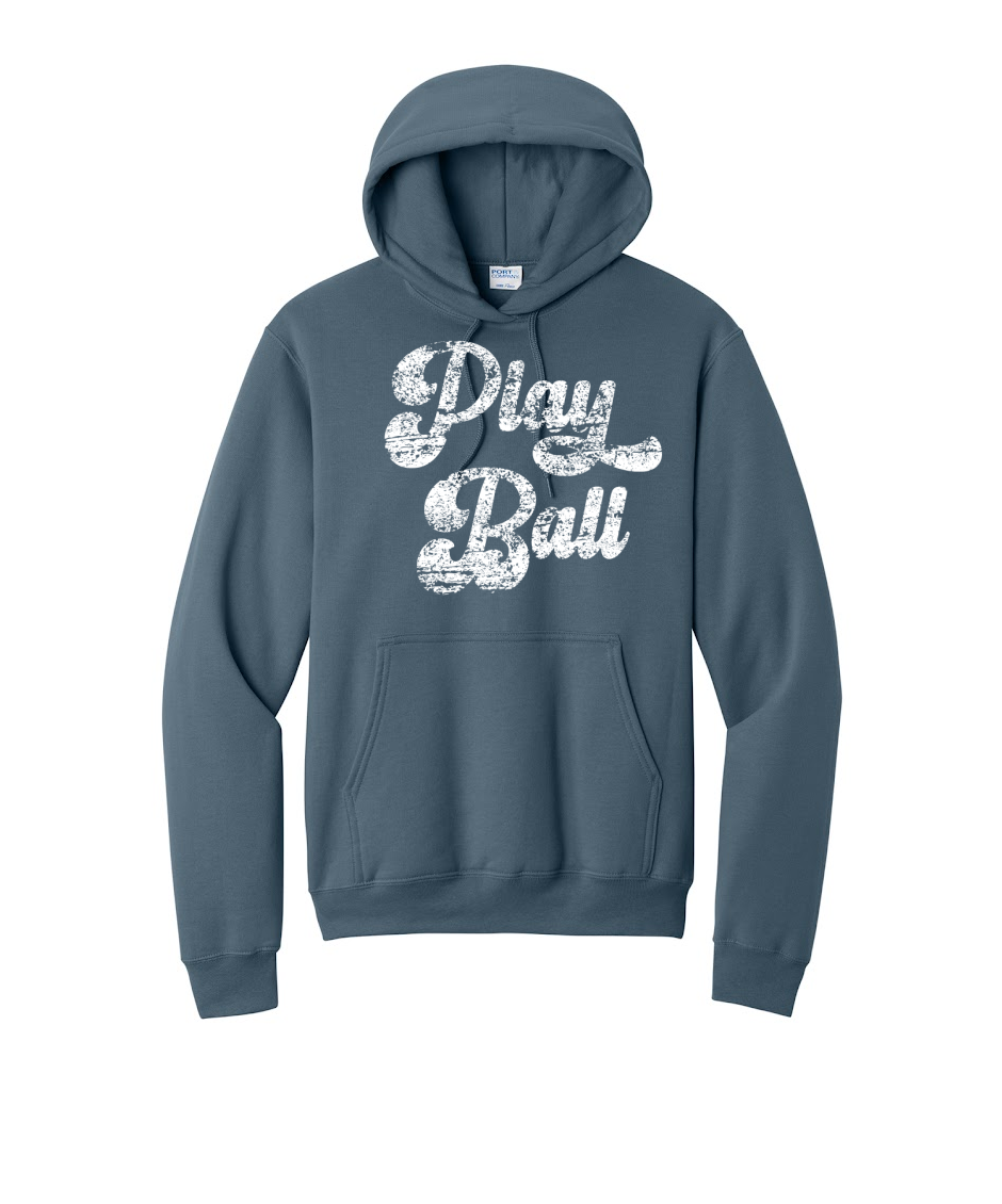 Play Ball - Port & Co™ Core Fleece Pullover HOODED Sweatshirt
