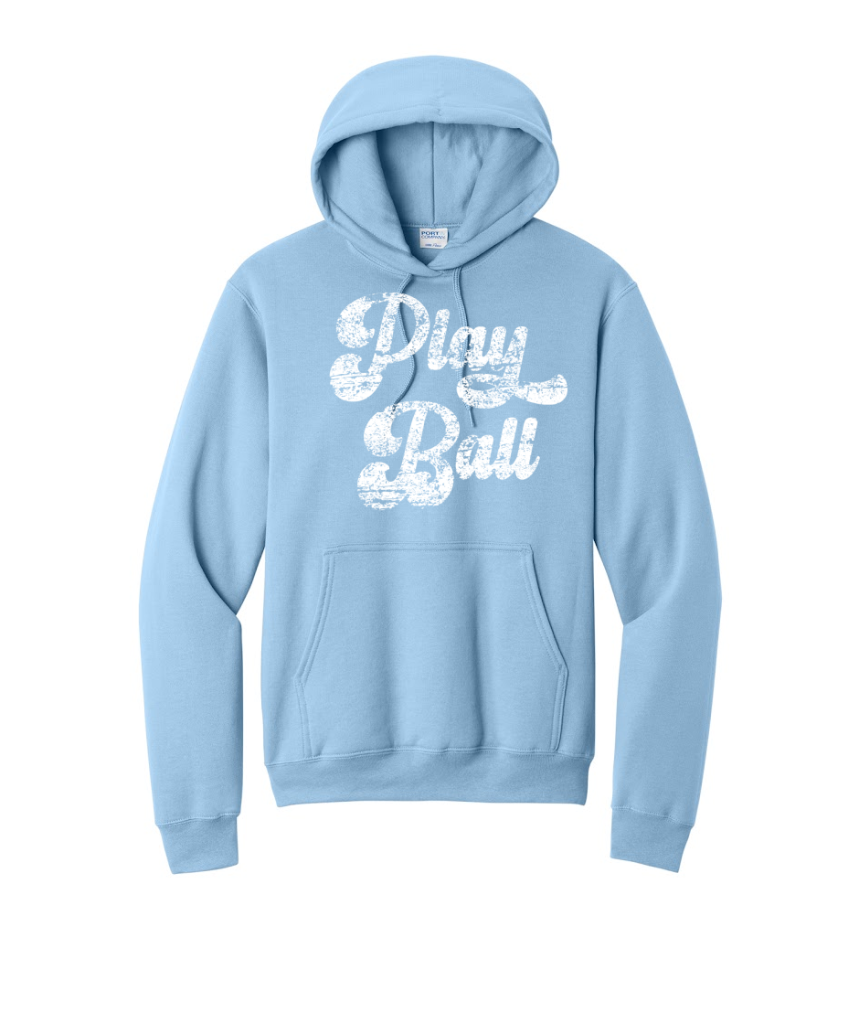 Play Ball - Port & Co™ Core Fleece Pullover HOODED Sweatshirt