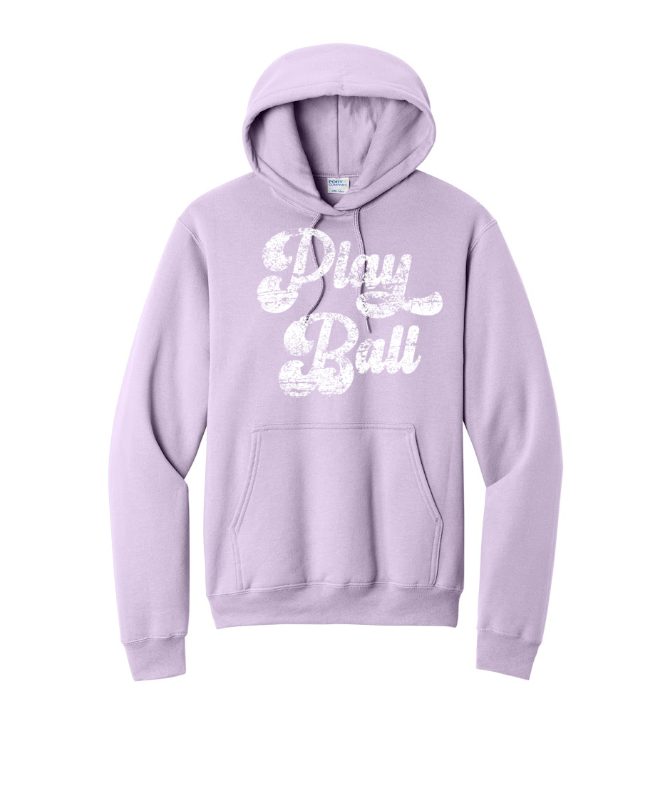 Play Ball - Port & Co™ Core Fleece Pullover HOODED Sweatshirt