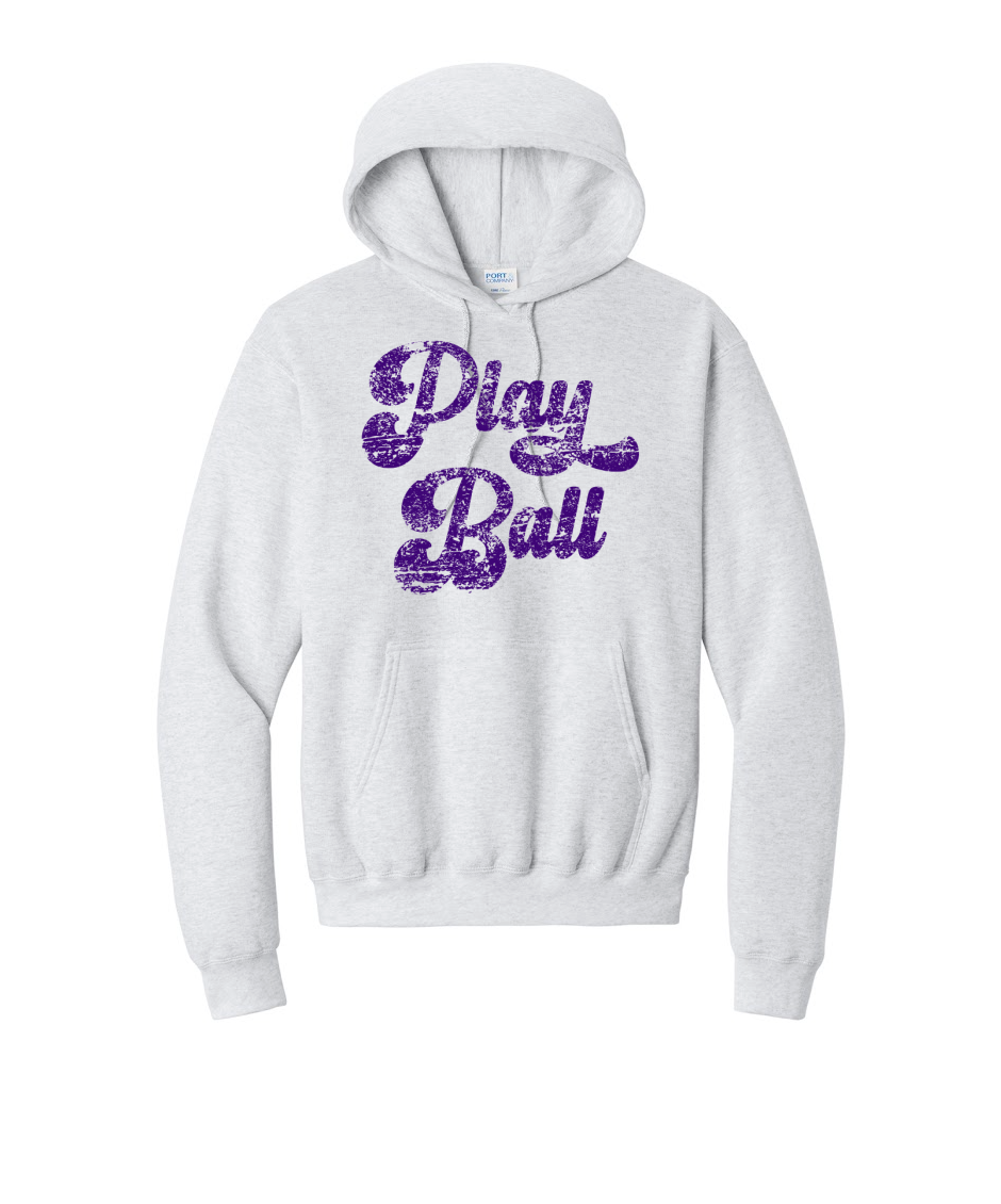 Play Ball - Port & Co™ Core Fleece Pullover HOODED Sweatshirt