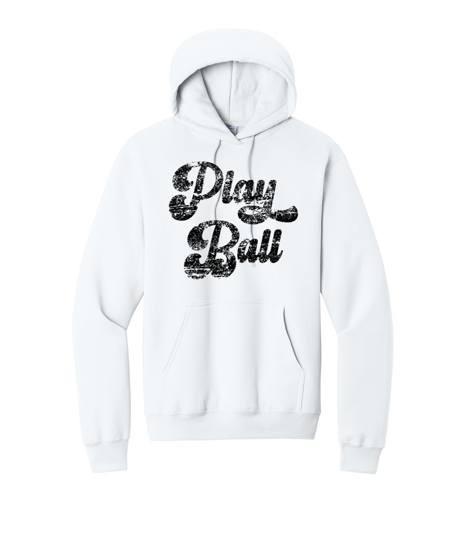 Play Ball - Port & Co™ Core Fleece Pullover HOODED Sweatshirt