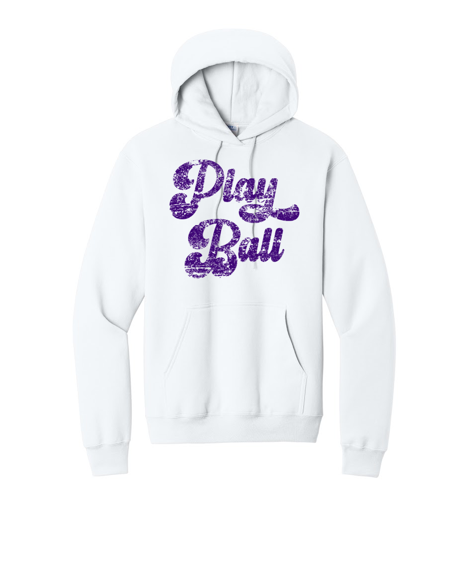 Play Ball - Port & Co™ Core Fleece Pullover HOODED Sweatshirt