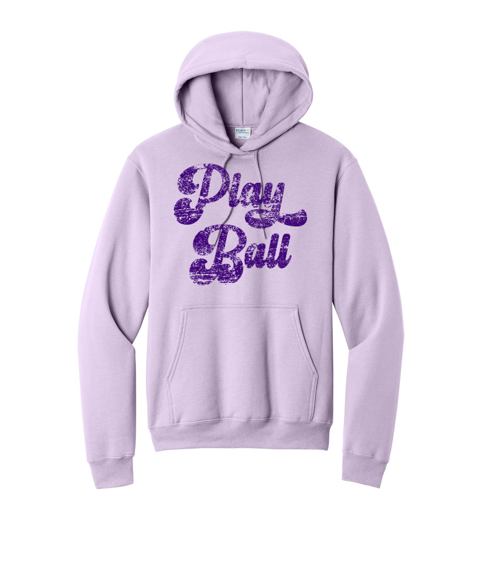 Play Ball - Port & Co™ Core Fleece Pullover HOODED Sweatshirt