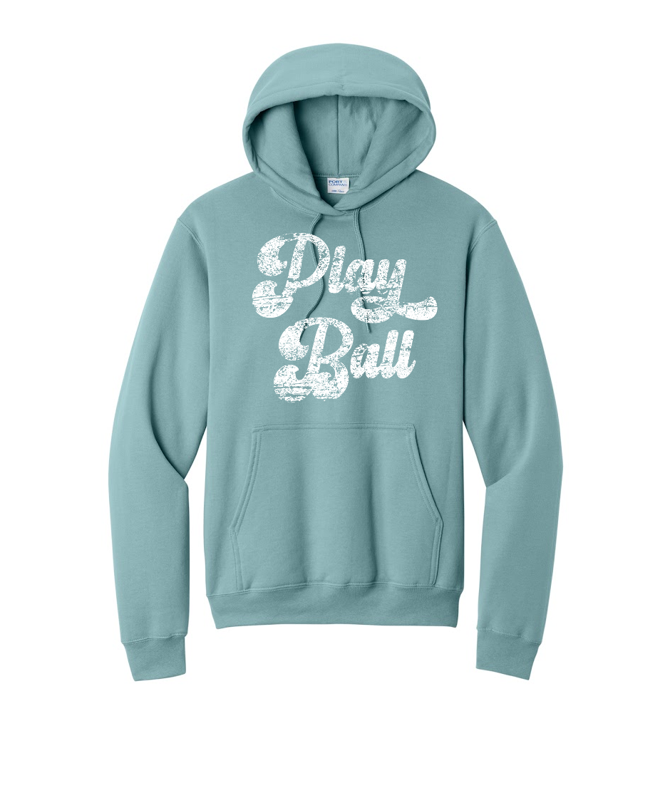 Play Ball - Port & Co™ Core Fleece Pullover HOODED Sweatshirt