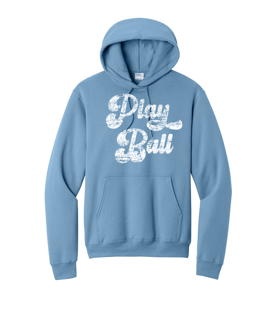 Play Ball - Port & Co™ Core Fleece Pullover HOODED Sweatshirt