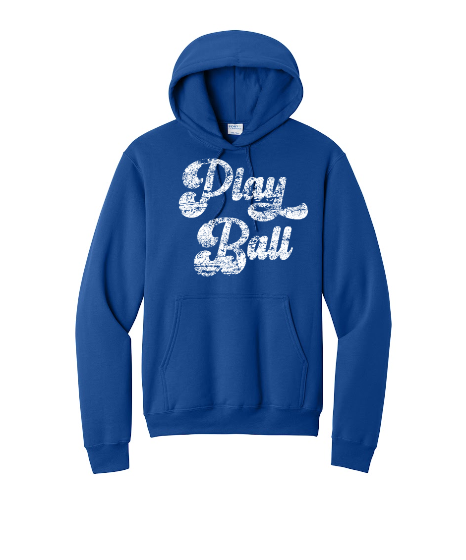 Play Ball - Port & Co™ Core Fleece Pullover HOODED Sweatshirt