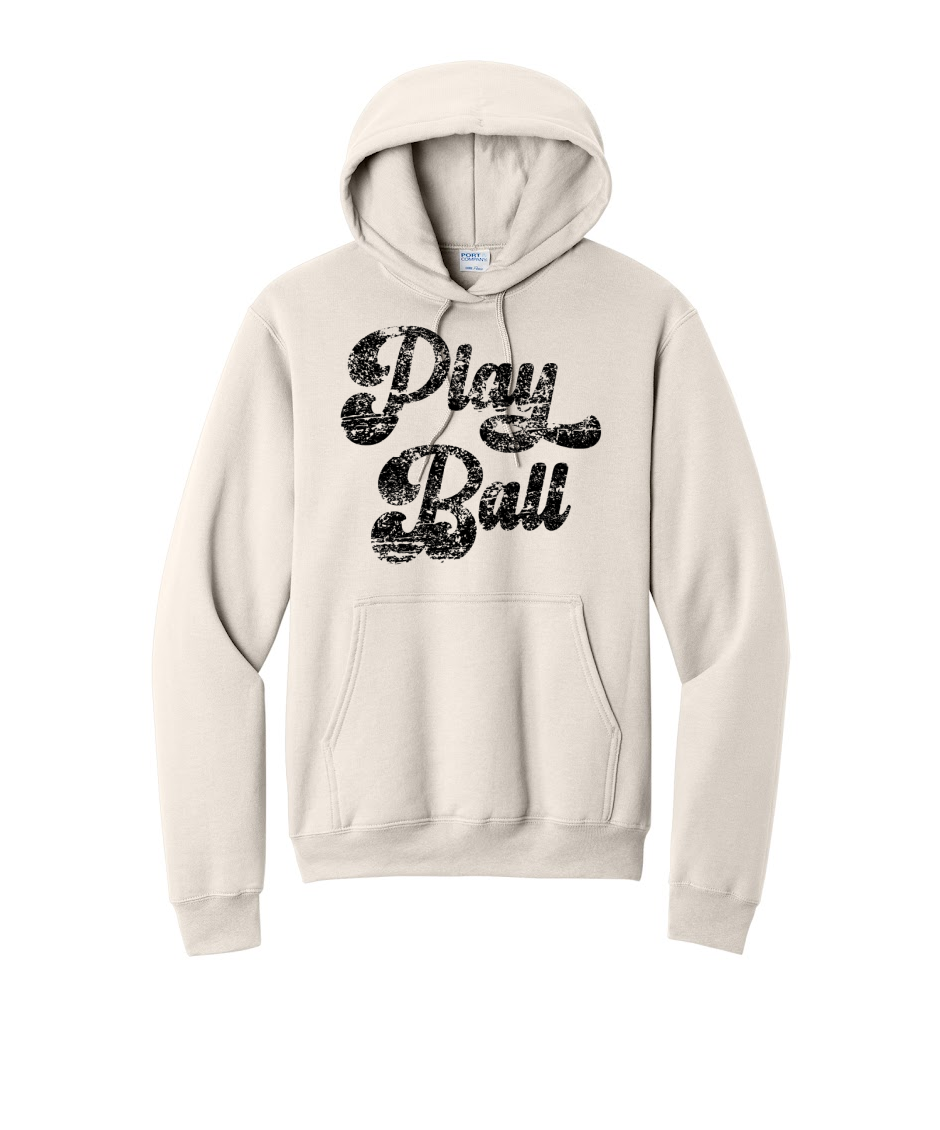 Play Ball - Port & Co™ Core Fleece Pullover HOODED Sweatshirt