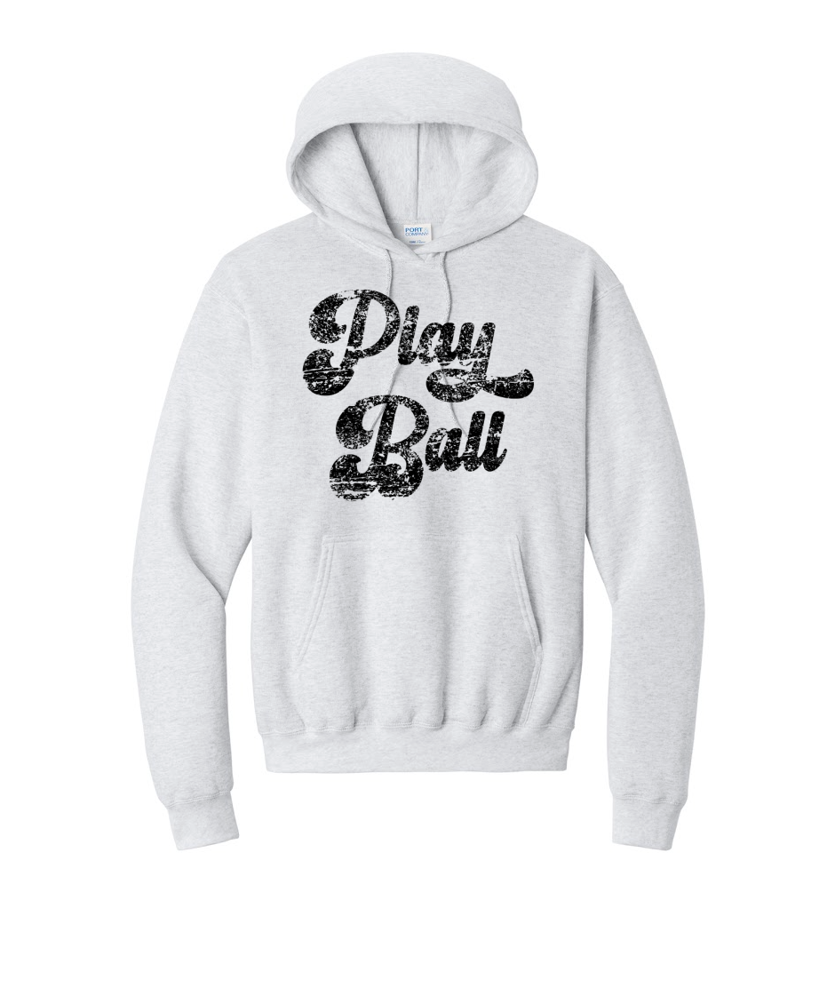 Play Ball - Port & Co™ Core Fleece Pullover HOODED Sweatshirt