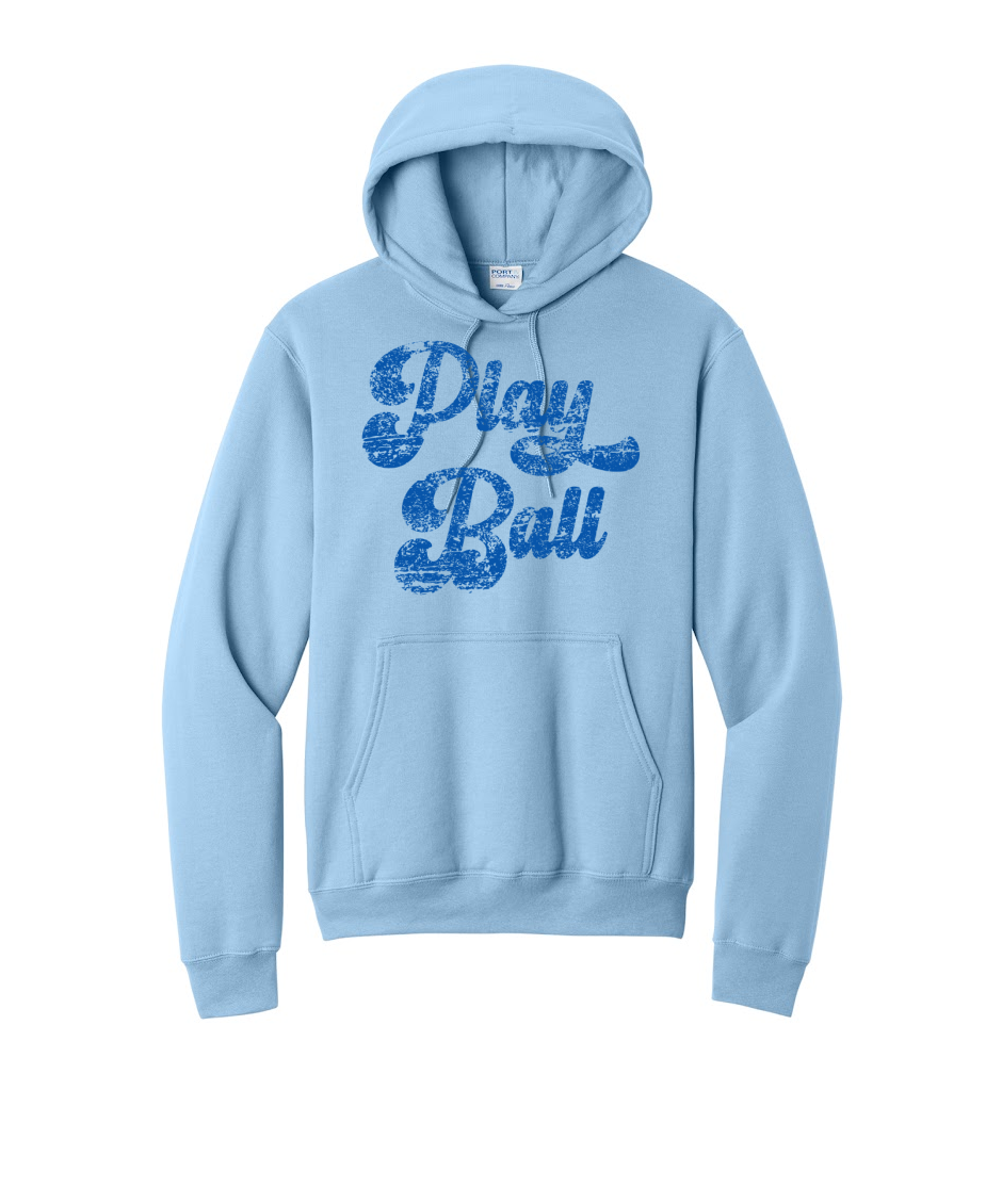 Play Ball - Port & Co™ Core Fleece Pullover HOODED Sweatshirt