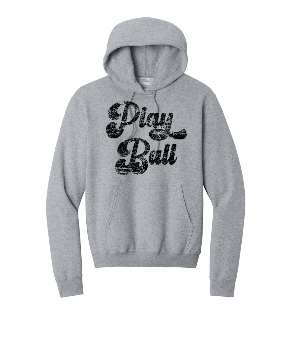 Play Ball - Port & Co™ Core Fleece Pullover HOODED Sweatshirt