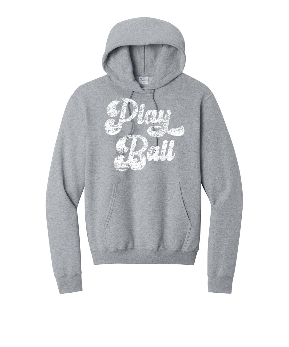 Play Ball - Port & Co™ Core Fleece Pullover HOODED Sweatshirt