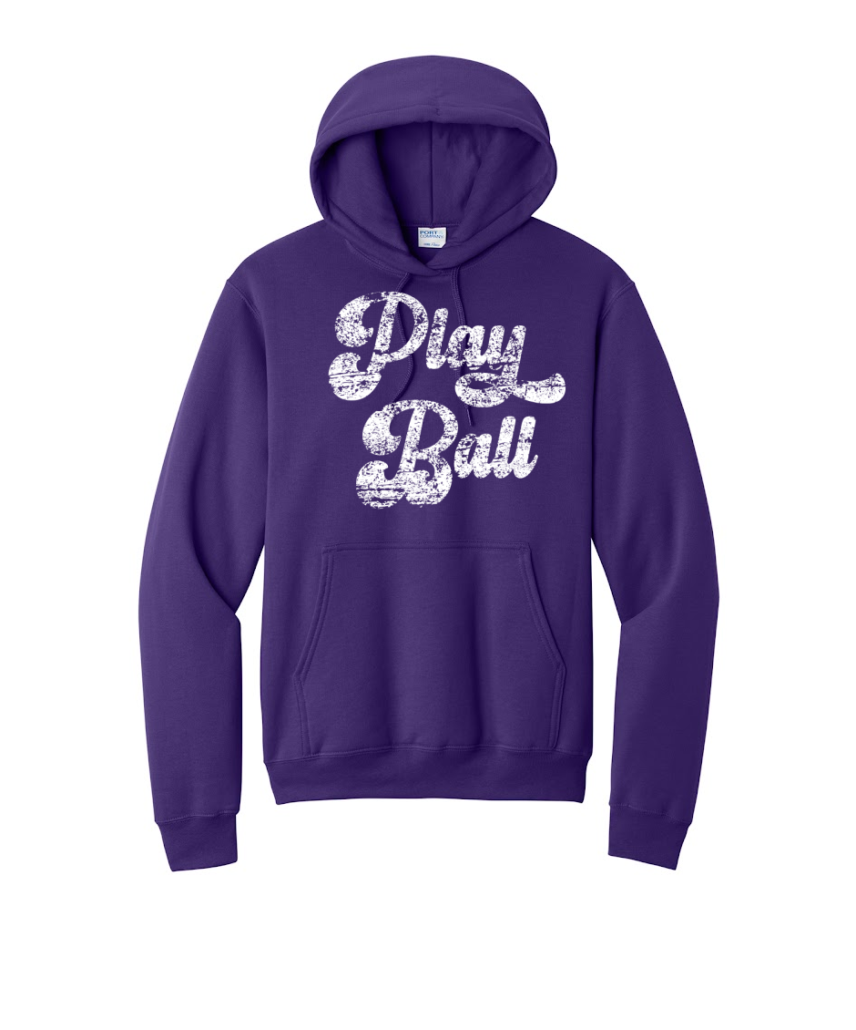 Play Ball - Port & Co™ Core Fleece Pullover HOODED Sweatshirt