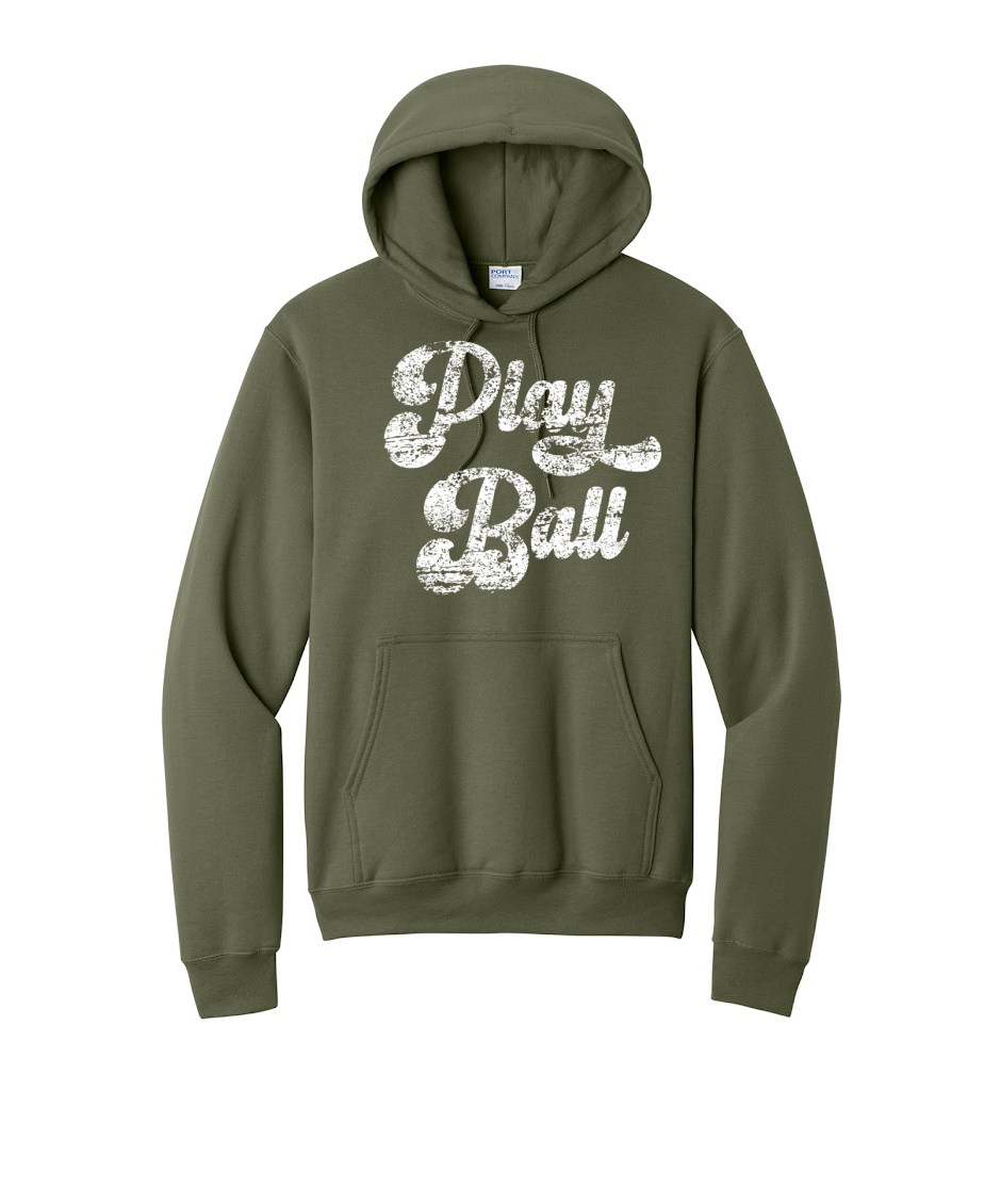 Play Ball - Port & Co™ Core Fleece Pullover HOODED Sweatshirt