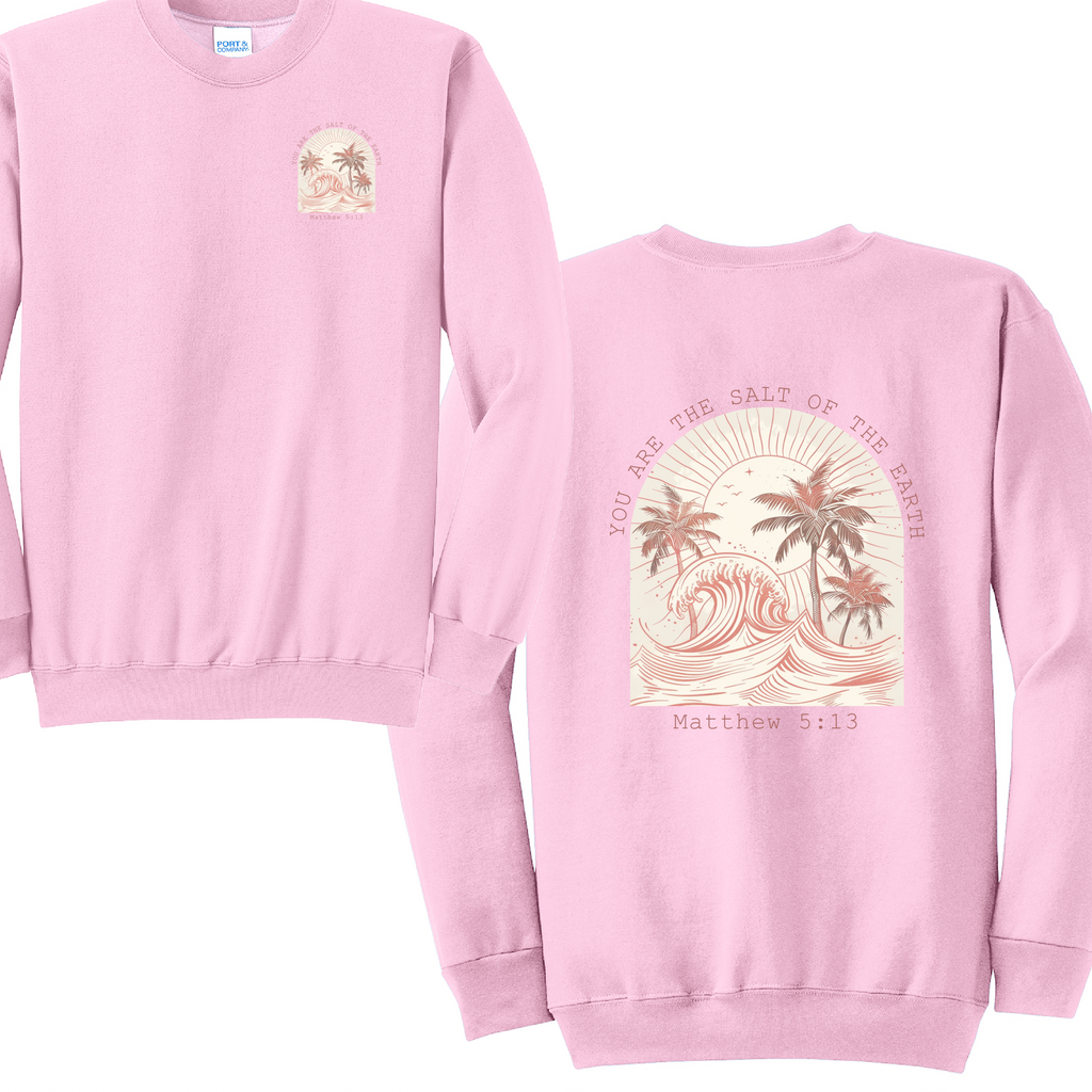 SALT OF THE EARTH - Port & Co™ Core Fleece Pullover Crew Neck Sweatshirt