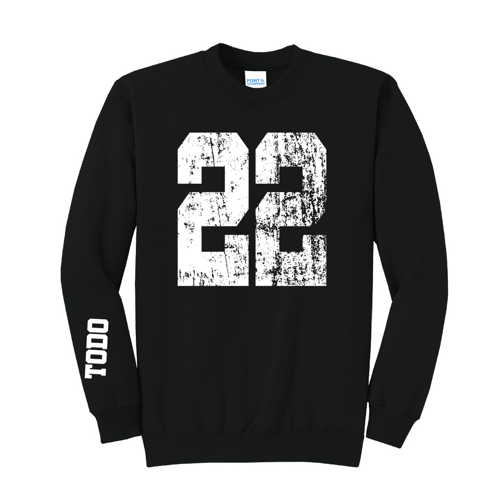 LARGE NUMBERS Fleece Pullover CREW NECK Sweatshirt