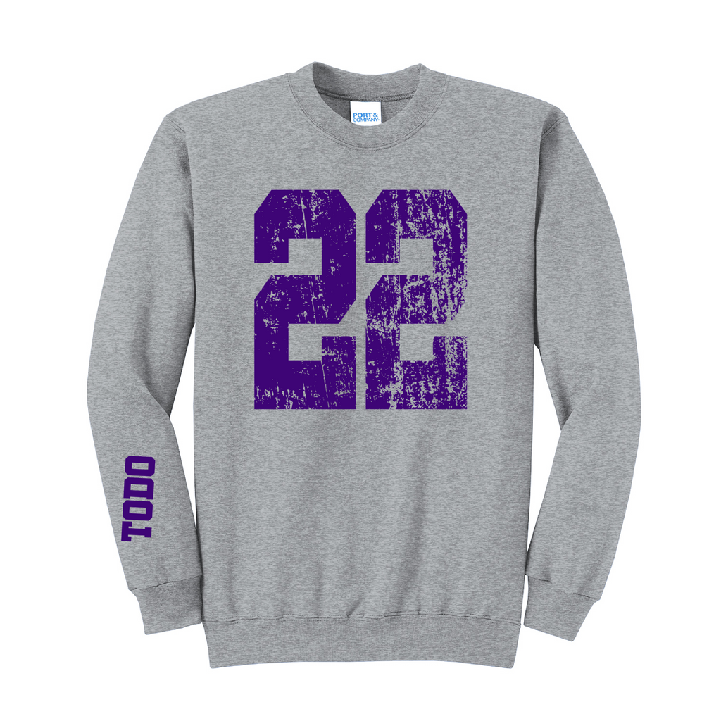 LARGE NUMBERS Fleece Pullover CREW NECK Sweatshirt